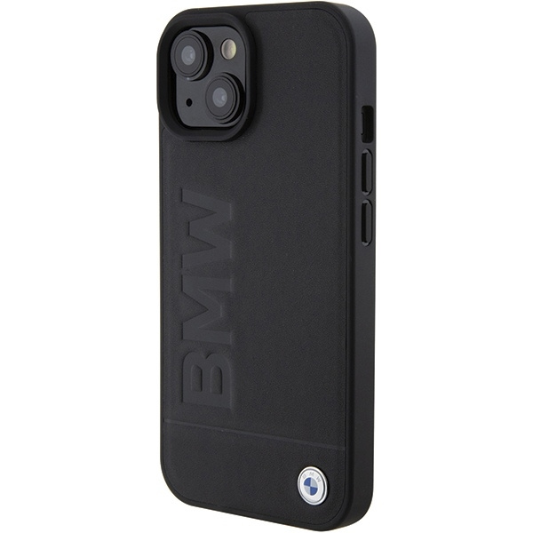 Etui BMW Leather Hot Stamp na iPhone 15 - czarne