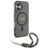 Guess GUHMP16SHGCRELSK iPhone 166.1" czarny/czarny hardcase IML Glitter With Pearl Strap MagSafe