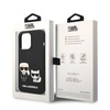 Etui Karl Lagerfeld Liquid Silicone Karl&Choupette MagSafe na iPhone 14 Pro - czarne
