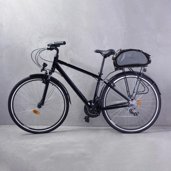 Wozinsky torba rowerowa na bagażnik z paskiem na ramię 13l czarna (WBB1BK)