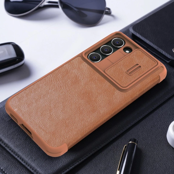 Nillkin Qin Leather Pro Case Case for Samsung Galaxy S23+ Cover with Flip Camera Protector Black