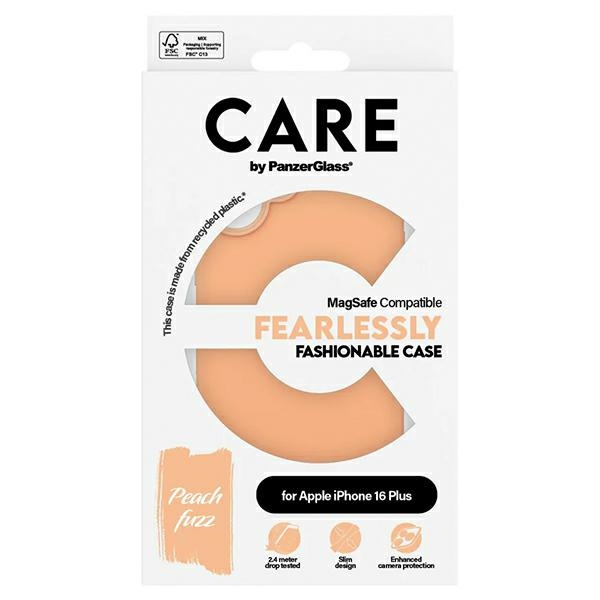 CARE by PanzerGlass Fashion Case iPhone 16 Plus 6.7" brzoskwiniowy/peachy MagSafe 1391