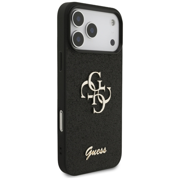 Etui Guess Fixed Glitter Big 4G do       iPhone 17 Pro Max czarny
