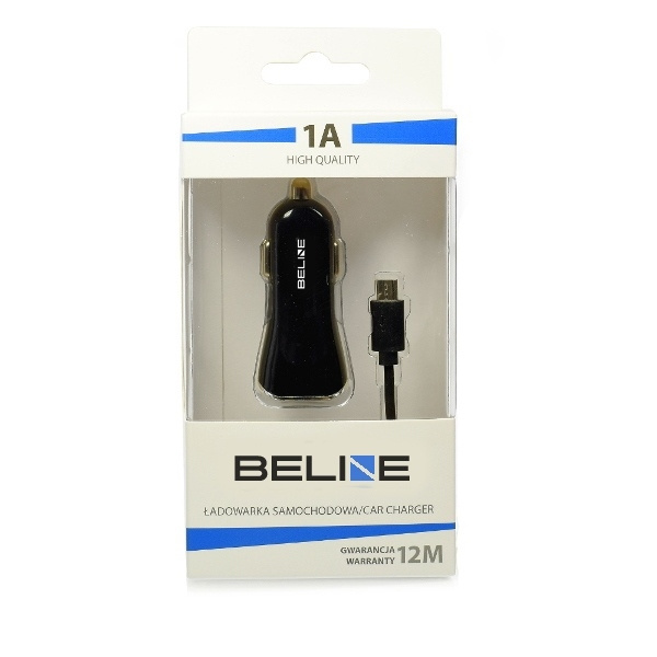 Beline Ład. sam. 1xUSB + microUSB 1A czarna/black