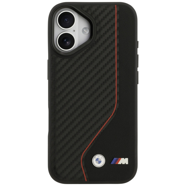 Etui BMW M Carbon Line & Logo MagSafe do iPhone 17 czerwony