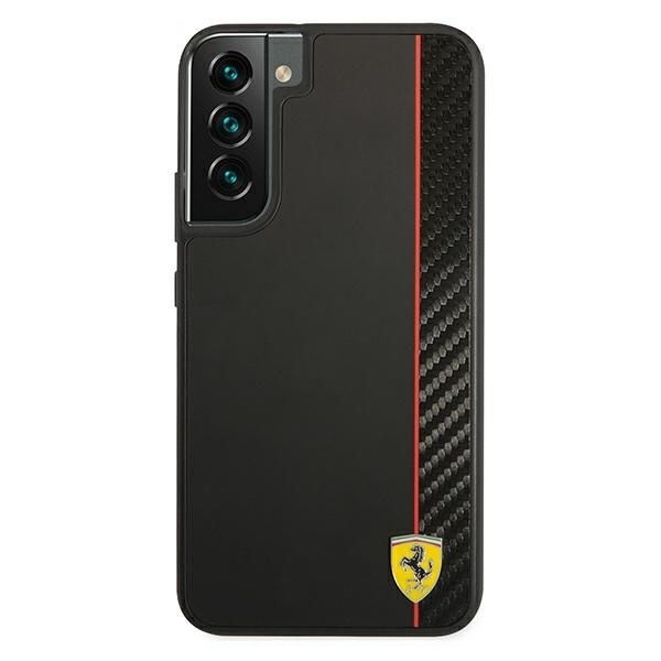 Etui Ferrari On Track Carbon Stripe na Samsung Galaxy S22+ - czarne