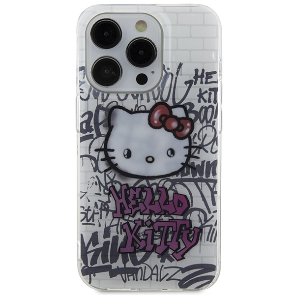 Hello Kitty IML Kitty On Bricks Graffiti case for iPhone 13 Pro / 13 - white