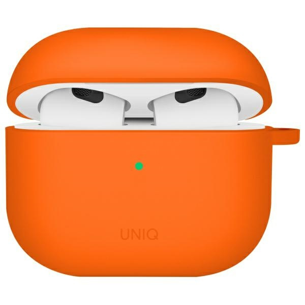 UNIQ etui Nexo AirPods 4 + Ear Hooks     Silicone pomarańczowy/volt orange