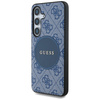 Etui Guess 4G Round Patch Classic Logo   MagSafe do Samsung Galaxy S25+ niebieski