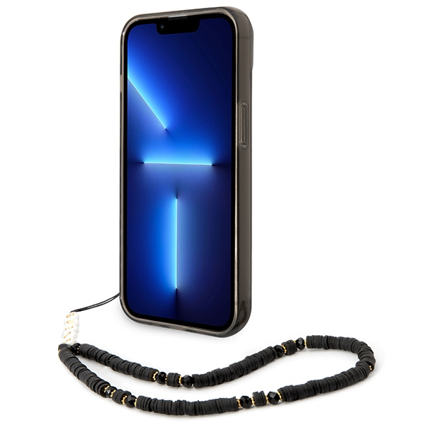 Guess GUHCP14MHGCOHK iPhone 14 Plus/ 15 Plus 6.7" czarny/black hardcase Translucent Pearl Strap