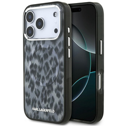 Etui Karl Lagerfeld IML Leopard Pattern MagSafe do iPhone 17 Pro czarny