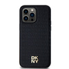 DKNY DKHMP14XPSHRPSK iPhone 14 Pro Max6.7" czarny/black hardcase Leather Monogram Pattern Metal Logo MagSafe