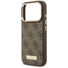 Etui Guess 4G Logo Plate MagSafe do      iPhone 17 Pro brązowy