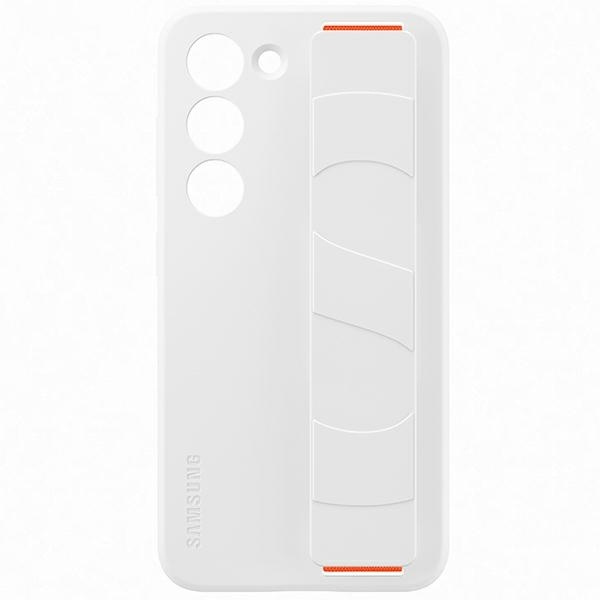 Samsung Silicone Grip Cover Case for Samsung Galaxy S23 silicone case with wrist strap white (EF-GS911TWEGWW)