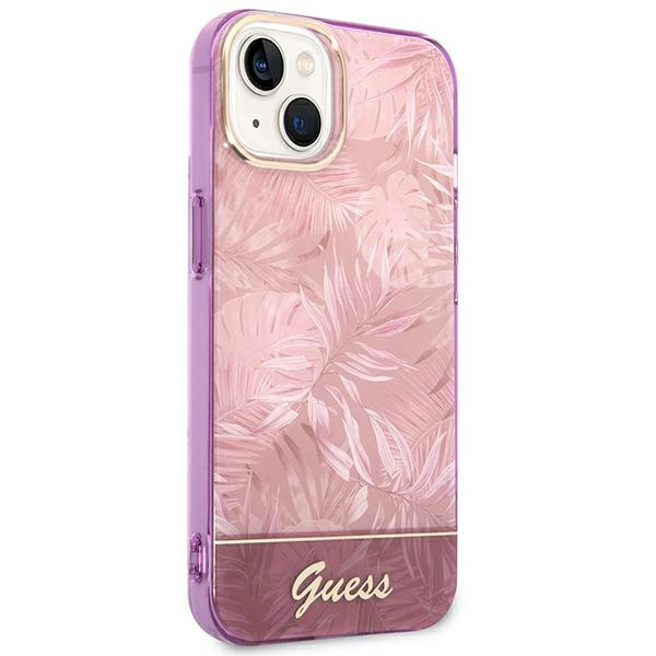 Guess GUHCP14MHGJGHP iPhone 14 Plus / 15 Plus 6.7" różowy/pink hardcase Jungle Collection