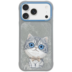 Etui Nimmy Big Eyed Pet 2.0 Cat do       iPhone 17 Pro szary