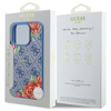 Guess GUHMP16LP4ROPEMCB iPhone 16 Pro    6.3" niebieski/blue hardcase 4G Flowers Print MagSafe