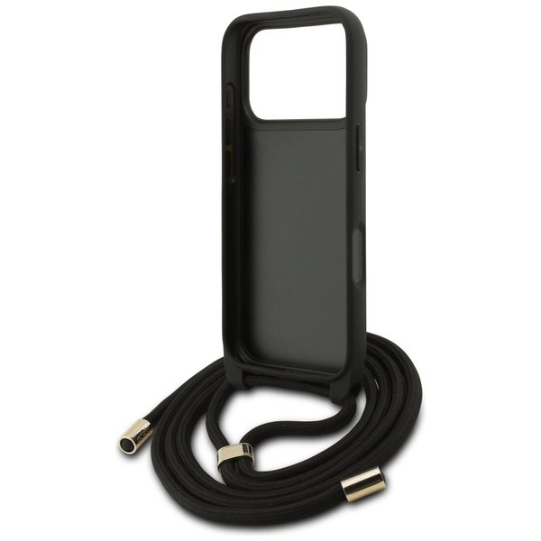 Etui Guess 4G Big Logo Cord Stap         Crossbody do iPhone 17 Pro czarny