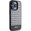 DKNY DKHMP15LPSOSPK iPhone 15 Pro6.1" czarny/black hardcase Leather Printed Pattern Metal Logo MagSafe