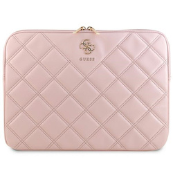 Guess Sleeve GUCS14ZPSQSSGP 14"różowy/pink Quilted 4G