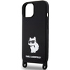 Etui Karl Lagerfeld Crossbody Silicone Choupette do iPhone 15 - czarne