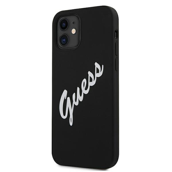 Guess GUHCP12SLSVSBW iPhone 12 mini5,4" czarno biały/black white hardcase Silicone Vintage