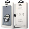 Karl Lagerfeld KLBKP14XSANKCPG iPhone 14 Pro Max 6.7" bookcase silver/silver Saffiano Karl &amp; Choupette