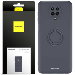Spacecase Etui Silicone Ring Redmi Note 9S/9 Pro black