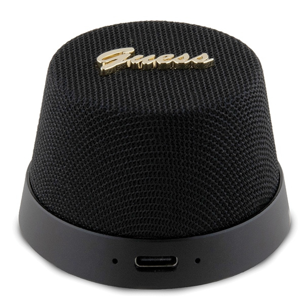 Guess głośnik Bluetooth GUWSC3ALSMKSpeaker Stand czarny/black Magnetic Script Metal