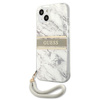 Guess GUHCP13SKMABGR iPhone 13 mini 5,4" szary/grey hardcase Marble Strap Collection