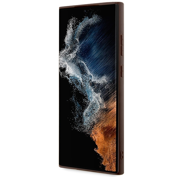 Guess GUHCS23LP4RPSW S23 Ultra S918 brązowy/brown hardcase 4G Printed Stripe