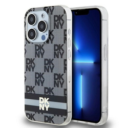 DKNY DKHMP13LHCPTSK iPhone 13 Pro / 136.1" czarny/black hardcase IML Checkered Mono Pattern & Printed Stripes MagSafe