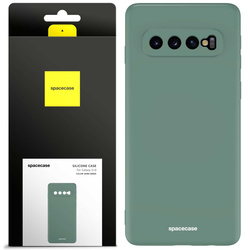 Spacecase Etui Silicone Case Galaxy S10 dark green