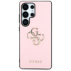 Etui Guess Grained Big 4G Logo Small     Classic Logo do Samsung Galaxy S25 Ultra różowy