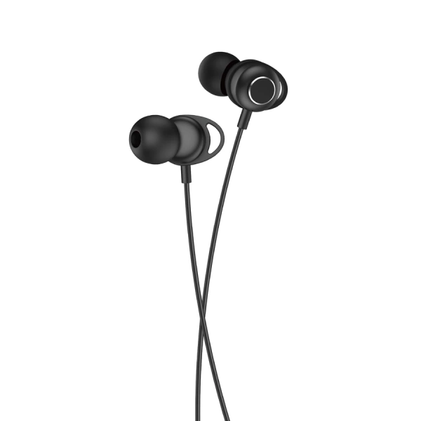 FONENG wired earphones T59 JACK 3.5MM with microphone 1.2M Black