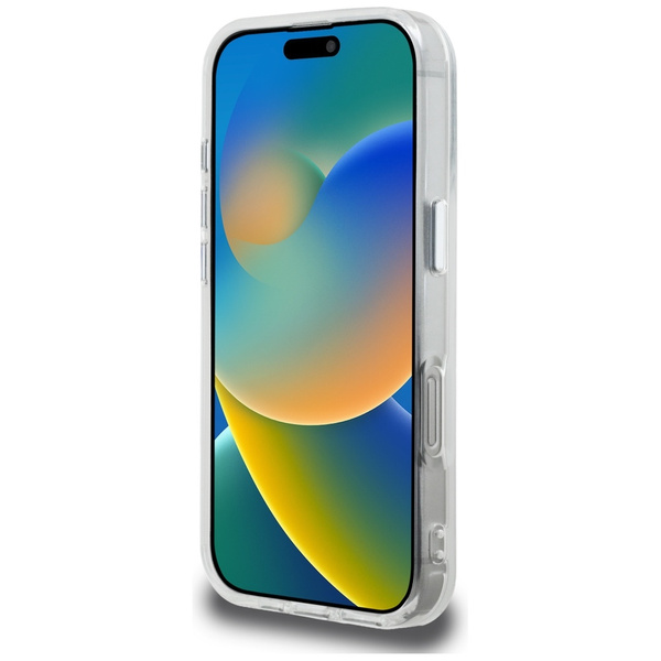 Etui Karl Lagerfeld IML Aquarelle Karl   & Choupette & Logo do iPhone 16 Pro Max biały