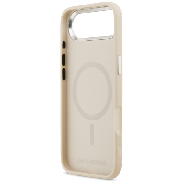 Etui Karl Lagerfeld Karl & Choupette     Pins MagSafe do iPhone Air beżowy