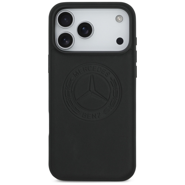 Etui Mercedes Leather Vintage Logo       MagSafe do iPhone 17 Pro Max czarny