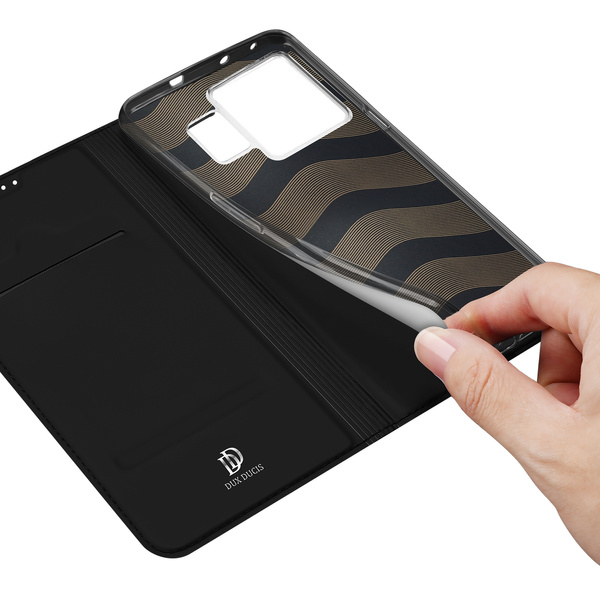 Dux Ducis Skin Pro Case For Realme GT Neo 5 / Realme GT3 Flip Cover Card Wallet Stand Black
