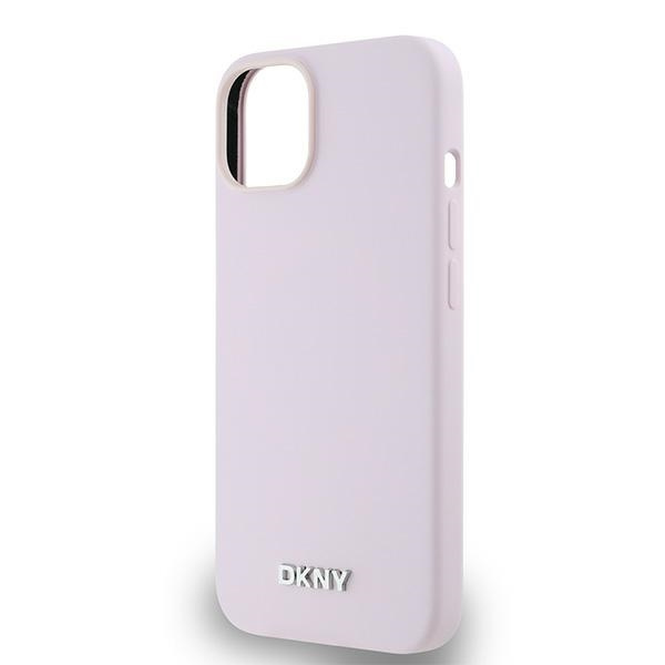 DKNY DKHMP14SSMCHLP iPhone 14 / 15 / 136.1" różowy/pink hardcase Liquid Silicone Small Metal Logo MagSafe
