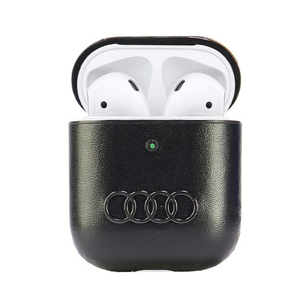 Audi Leather Big Logo AirPods 1/2 cover   czarny/black AU-AP-GT/D3-BK