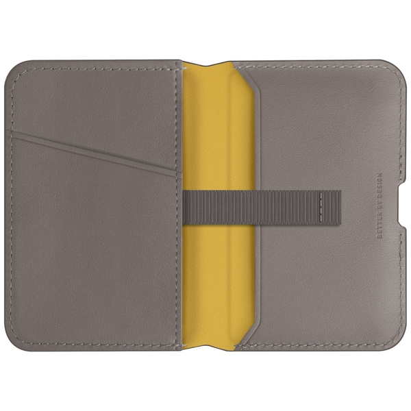 Magnetyczny portfel RFID UNIQ Lyden DS   stojak na telefon szary