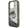 Etui Karl Lagerfeld Liquid Glitter Choupette Logo do iPhone 16 Pro Max czarny