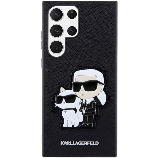 KARL LAGERFELD KLHCS23LSANKCPK S23 ULTRA S918 HARDCASE CZARNY/BLACK SAFFIANO KARL & CHUPETTE