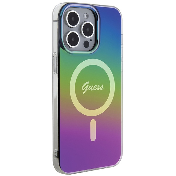 Guess GUHMP15LHITSK iPhone 15 Pro 6.1" wielokolorowy/rainbow hardcase IML Iridescent MagSafe