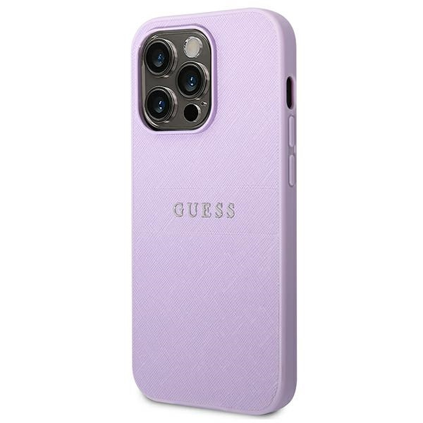Guess GUHCP14LPSASBPU iPhone 14 Pro6,1" fioletowy/purple Saffiano Strap