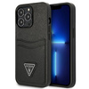 Guess GUHCP13LPSATPK iPhone 13 Pro / 136,1" czarny/black hardcase SaffianoTriangle Logo Cardslot