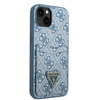 Guess GUHCP13SP4TPB iPhone 13 mini 5,4"niebieski/blue hardcase 4G Triangle Logo Cardslot