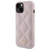 Guess GUHCP15SPSQSQSP iPhone 15 / 14 / 13 6.1" różowy/pink hardcase Quilted Metal Logo