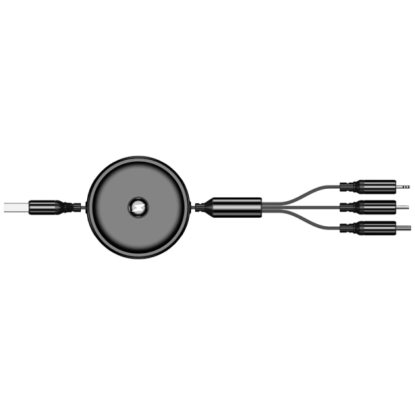 JELLICO cable B19 3w1 3.1A 1.2M Black